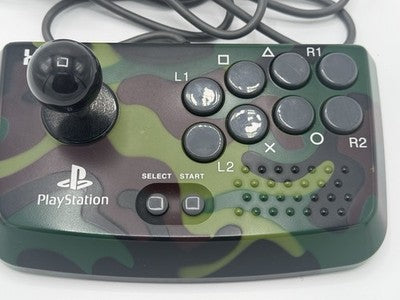 PS1 HORI COMPACT JOY STICK Fighting Controller Camouflage Playstation SLPH 00107