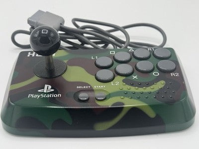 PS1 HORI COMPACT JOY STICK Fighting Controller Camouflage Playstation SLPH 00107