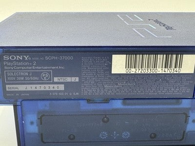 PS2 OCEAN BLUE Console System Made in japan SCPH-37000 NTSC-J Playstation 2